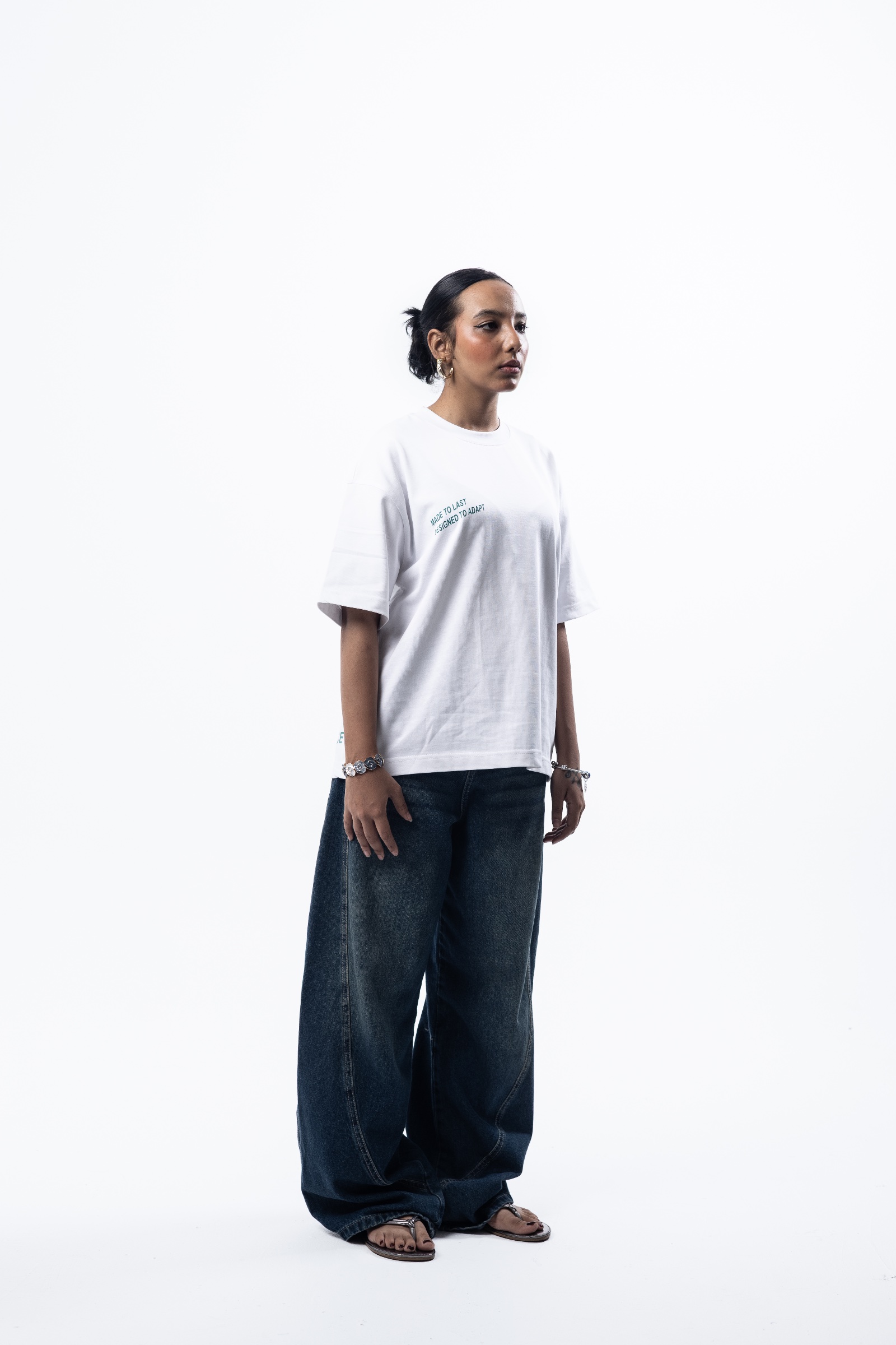 STAY LOW WHITE UNISEX T-SHIRT