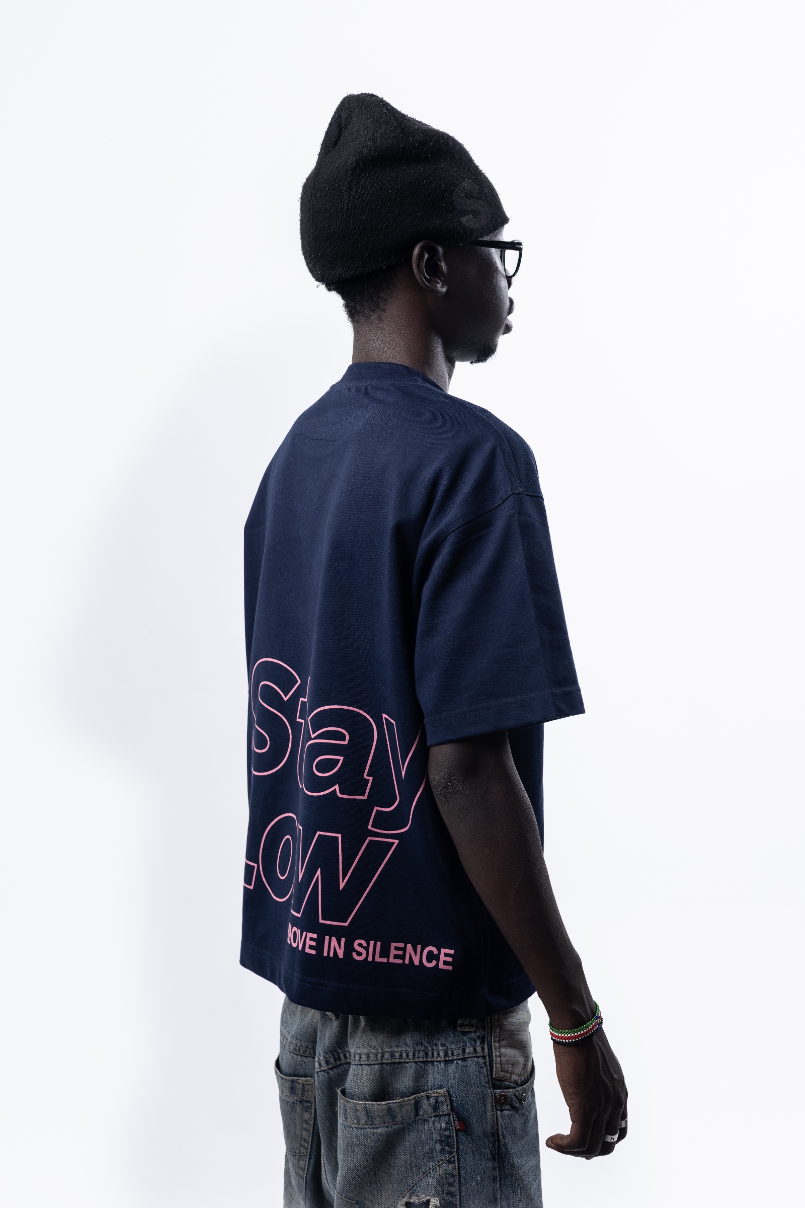 STAY LOW NAVY  UNISEX T-SHIRT - OCASO NEW SUMMER COLLECTION - صورة 2