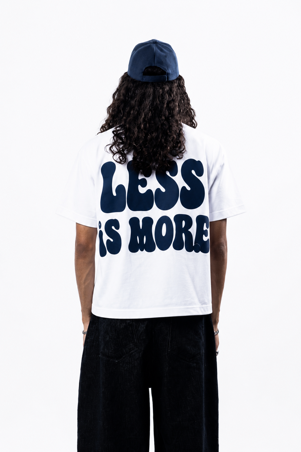 LESS IS MORE WHITE UNISEX T-SHIRT - OCASO NEW SUMMER COLLECTION - صورة 2